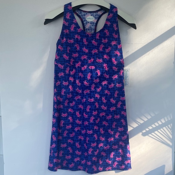 Southwind Apparel Blue and Pink Crab Cover Up Beach Dress Medium - Picture 6 of 16